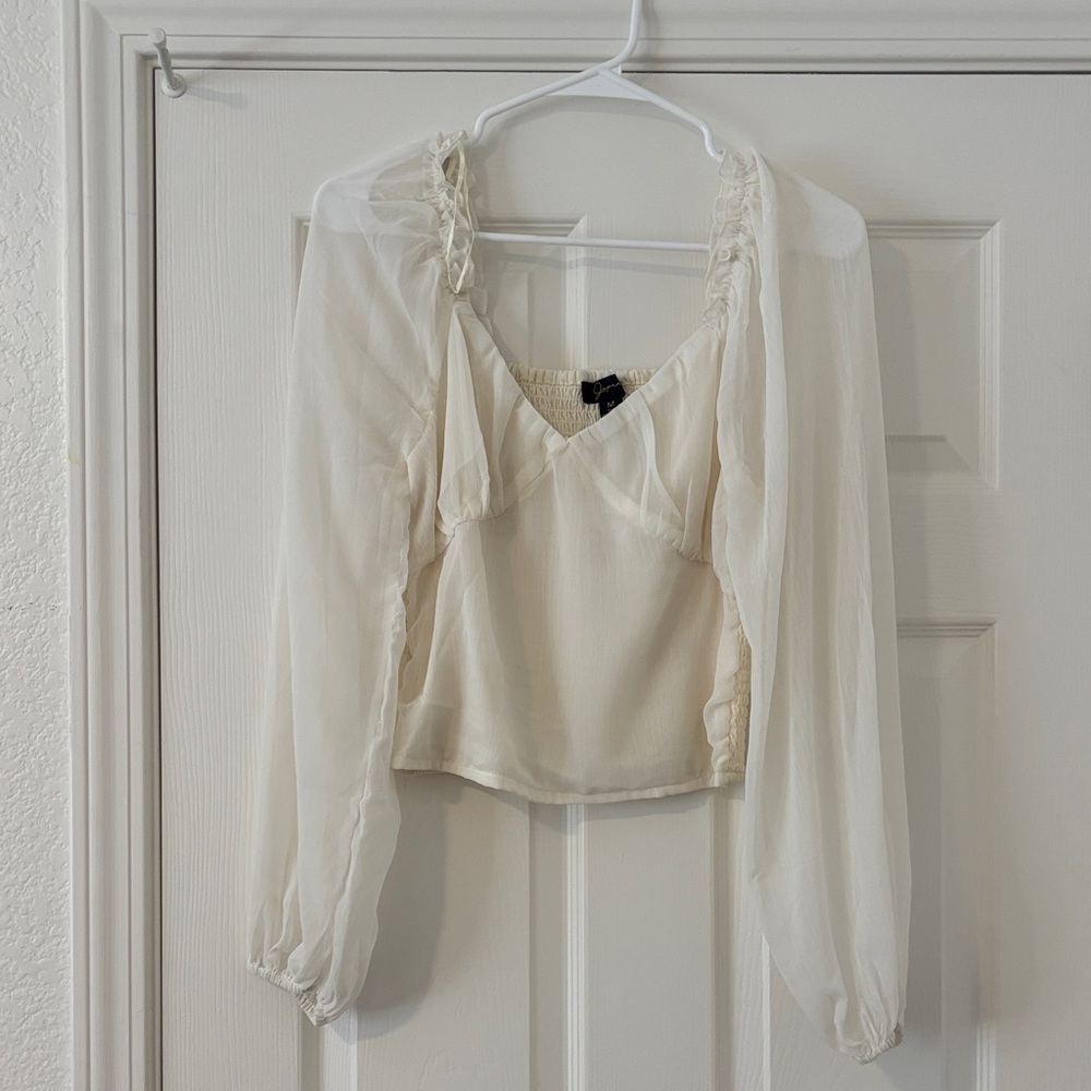 Elegant Cream Women's Top